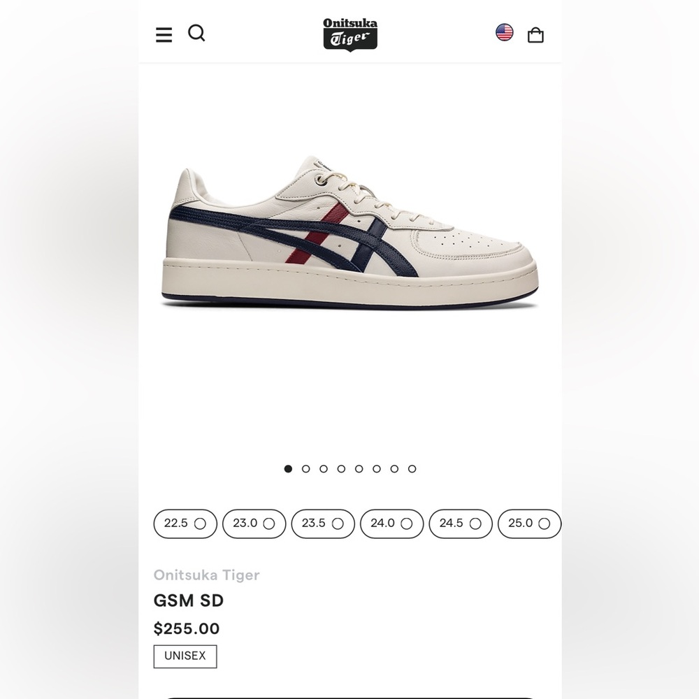 Onitsuka Tiger GSM by Asics Cream and Navy Blue Sneakers